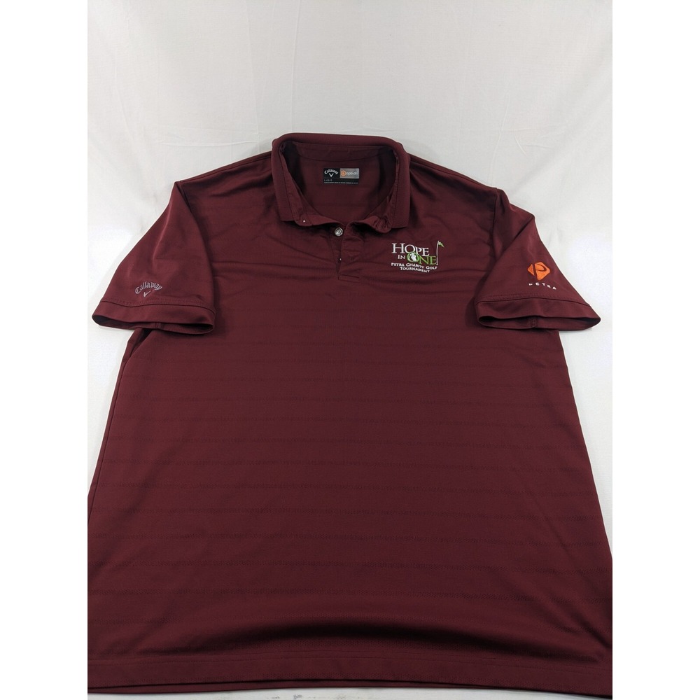 Callaway Maroon Petra Golf Tournament "Hope in One" Charity Polo Shirt‎ Large